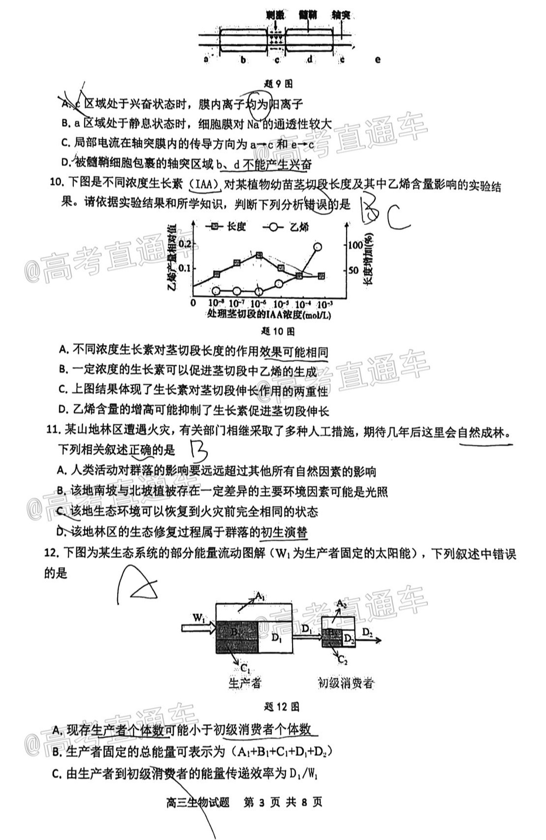 2021珠海一模生物試題及參考答案