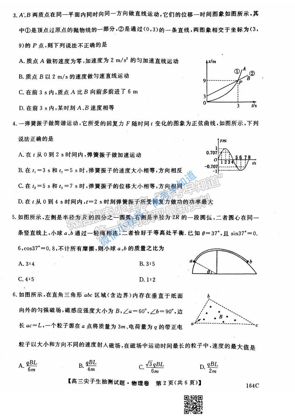 2021年凌源高三3月尖子生抽測(cè)物理試題及參考答案