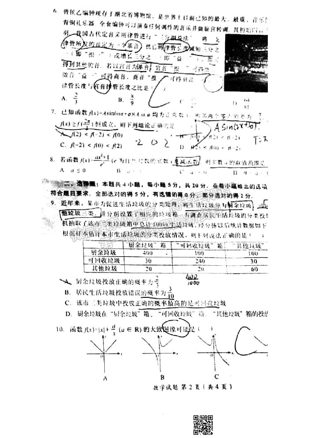 2021燕博園高三綜合能力測試題（CAT）數(shù)學試題及參考答案