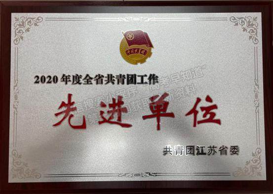 苏州科技大学校团委获评“2020年度全省共青团工作先进单位”