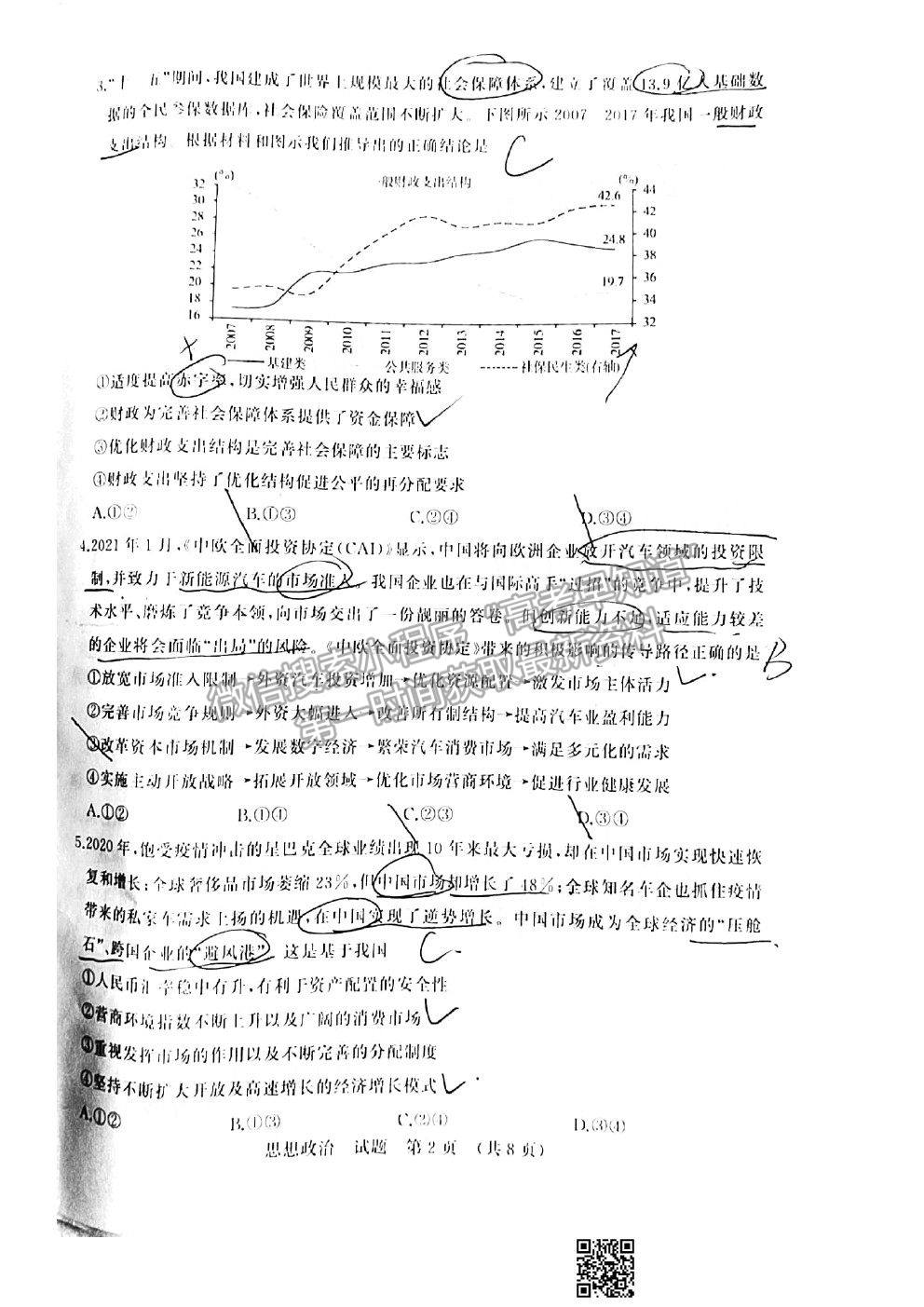 2021濟南一模政治試題及參考答案