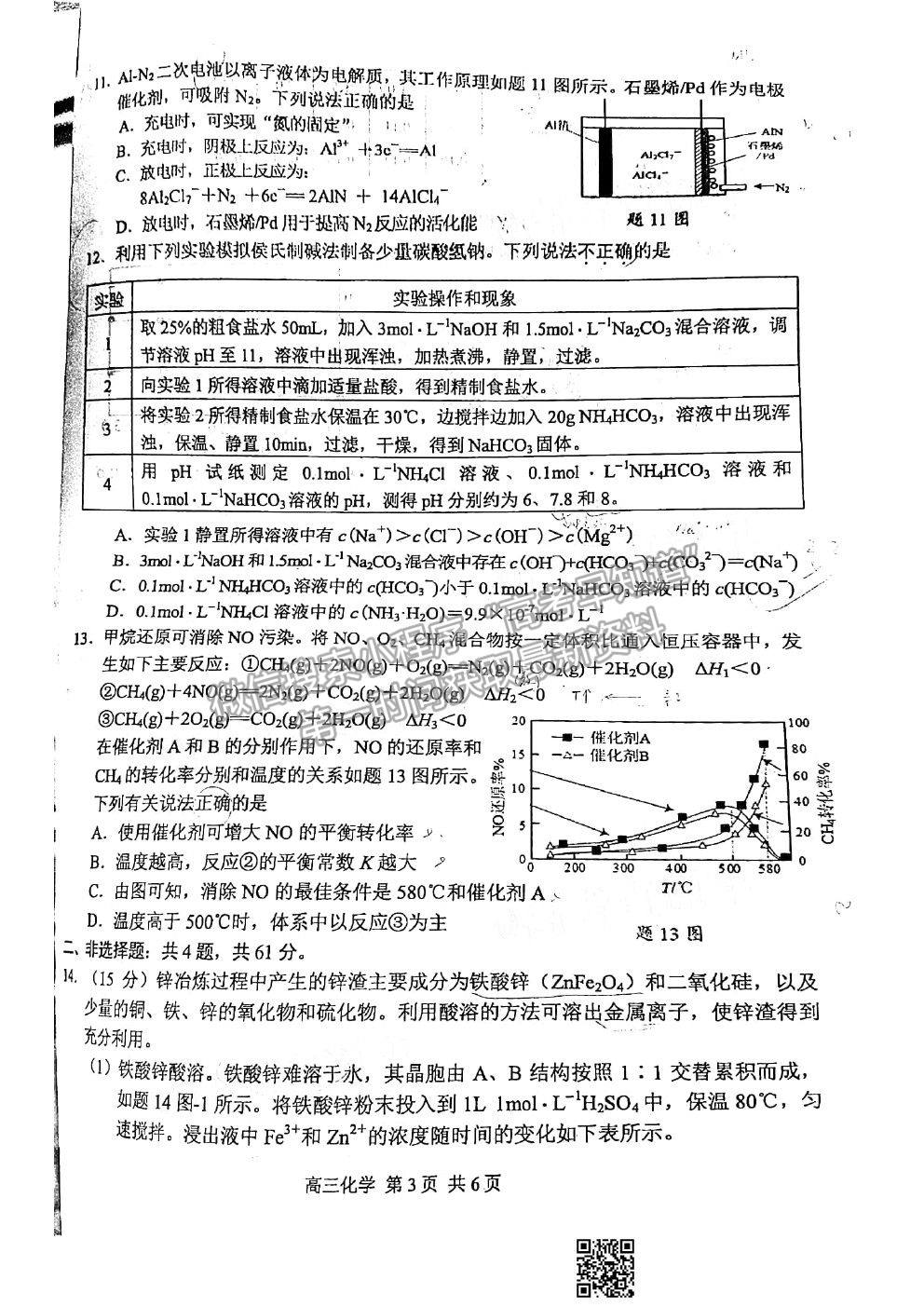 2021蘇錫常鎮(zhèn)四市一?；瘜W(xué)試題及參考答案