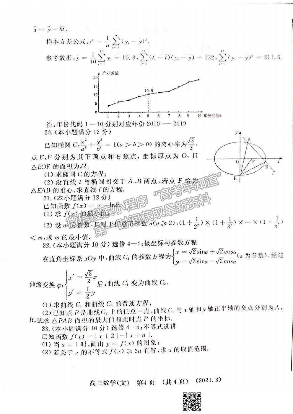 2021洛陽二練文科數(shù)學試卷及答案