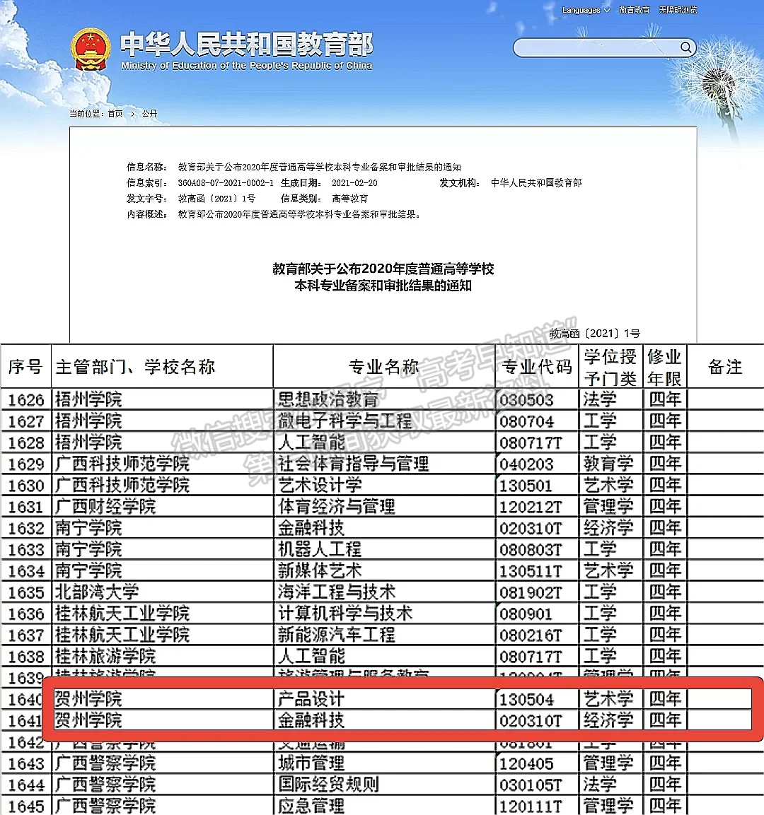 賀州學(xué)院新增產(chǎn)品設(shè)計(jì)、金融科技2個(gè)本科專業(yè)