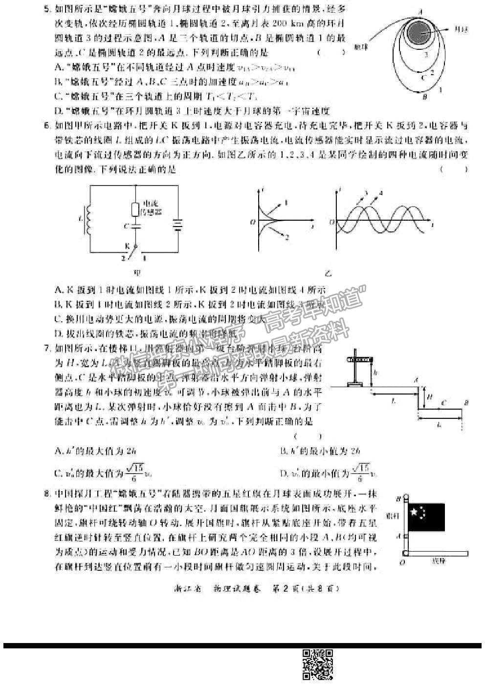 2021超級全能生浙江高三3月聯(lián)考物理試題及參考答案