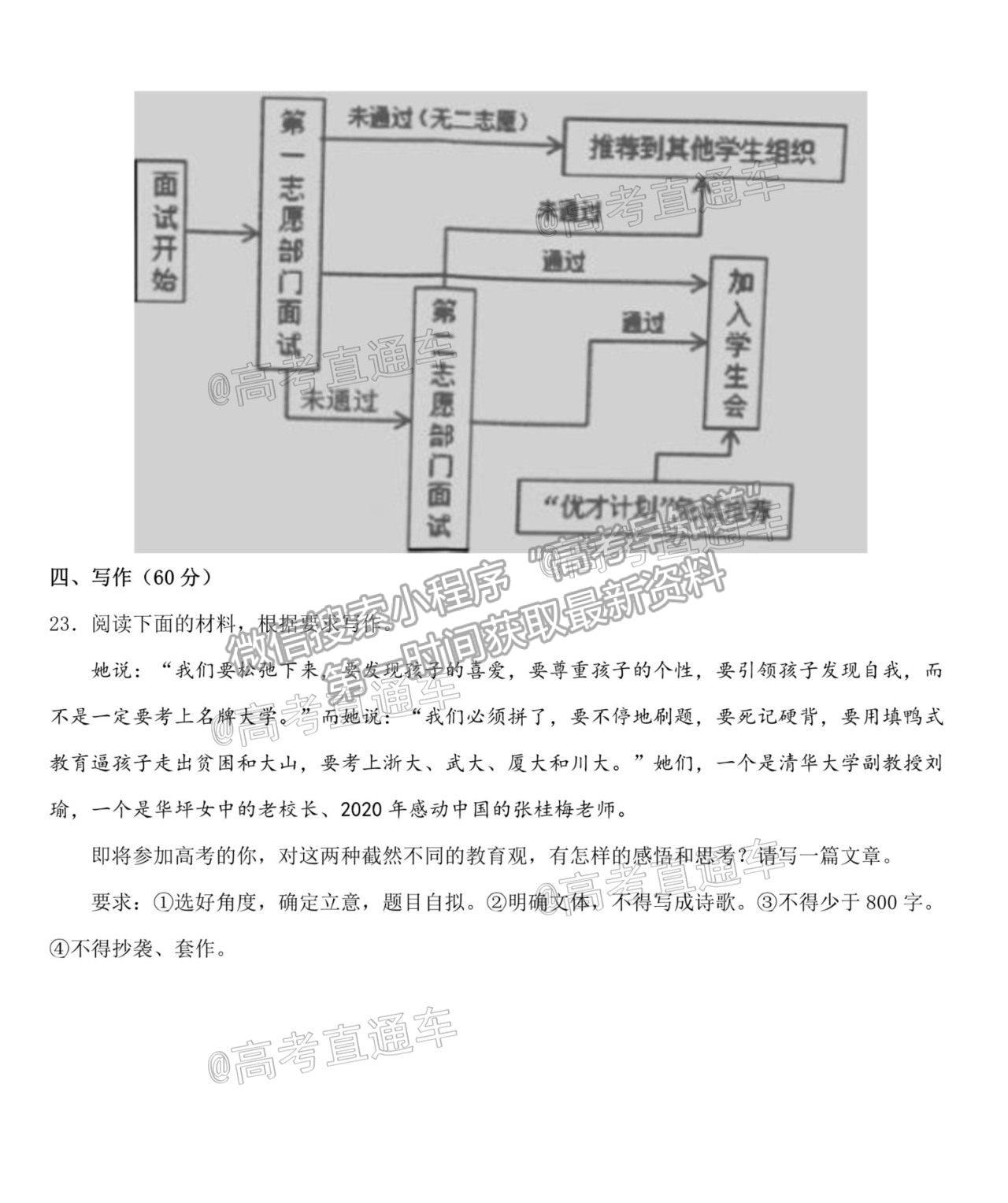 2021山東（新高考）高三第二次模擬考試（二）語文試題及參考答案