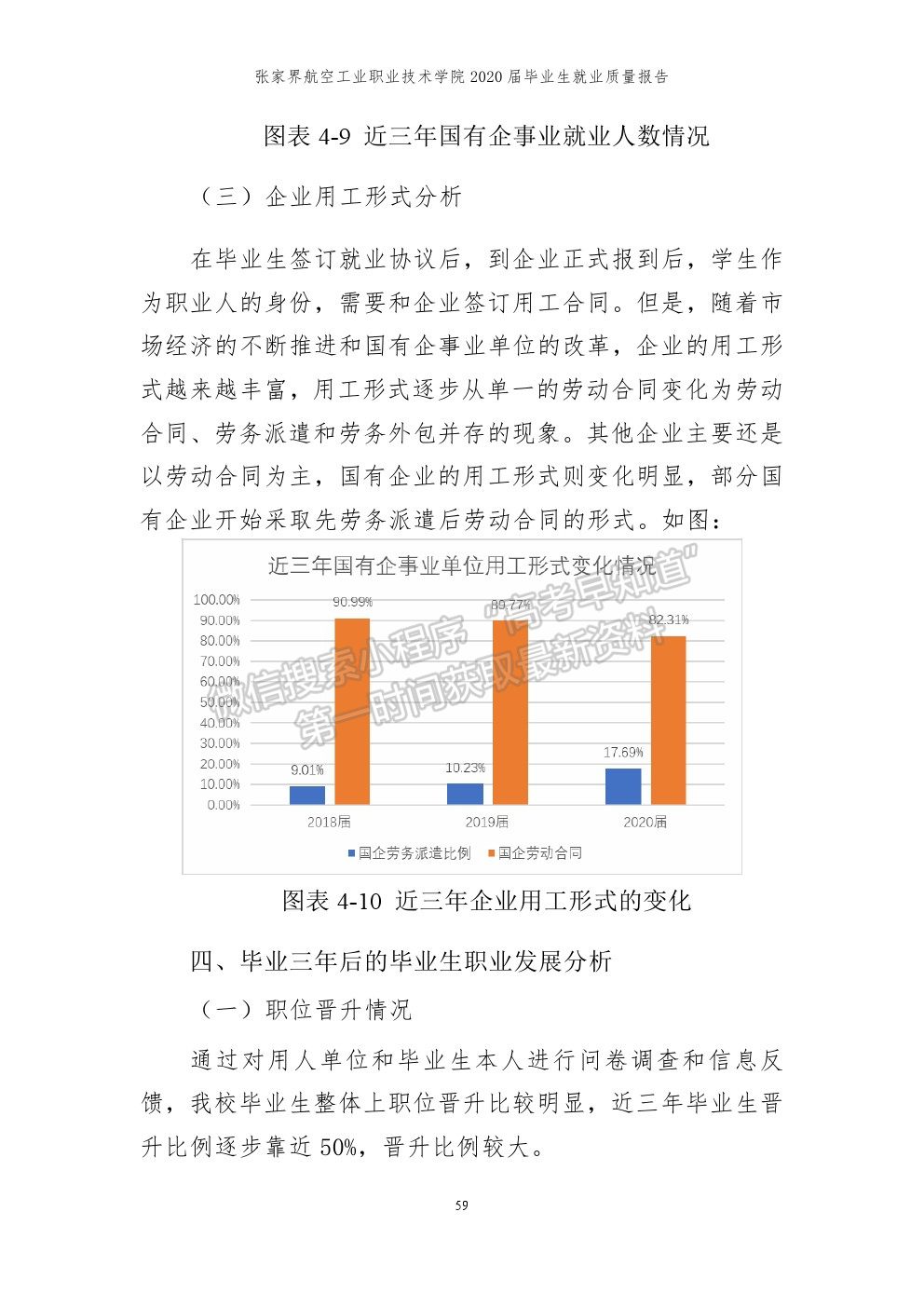 张家界航空工业职业技术学院2020届就业质量报告