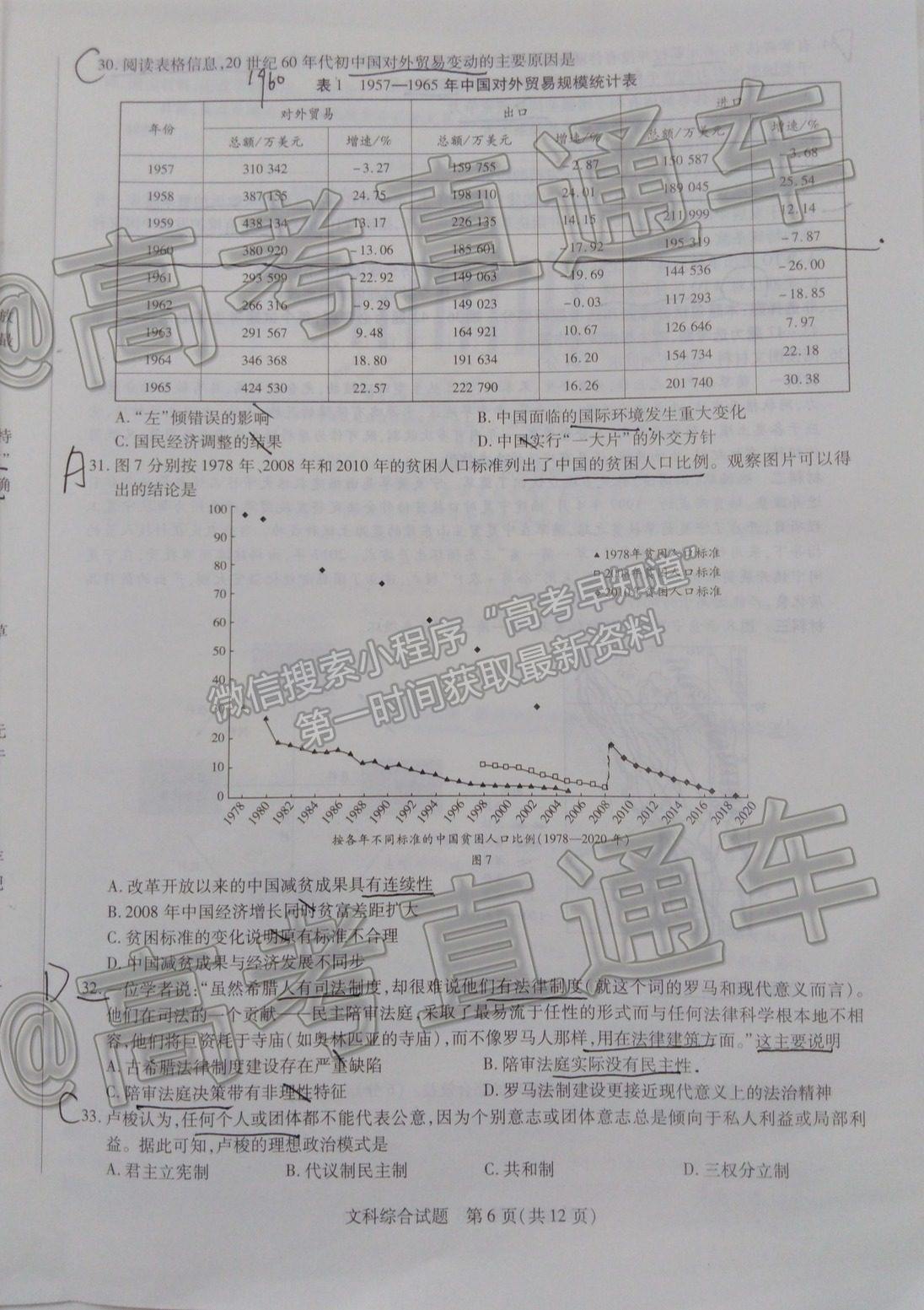 2021皖北協(xié)作區(qū)4月聯(lián)考文科綜合試題及參考答案