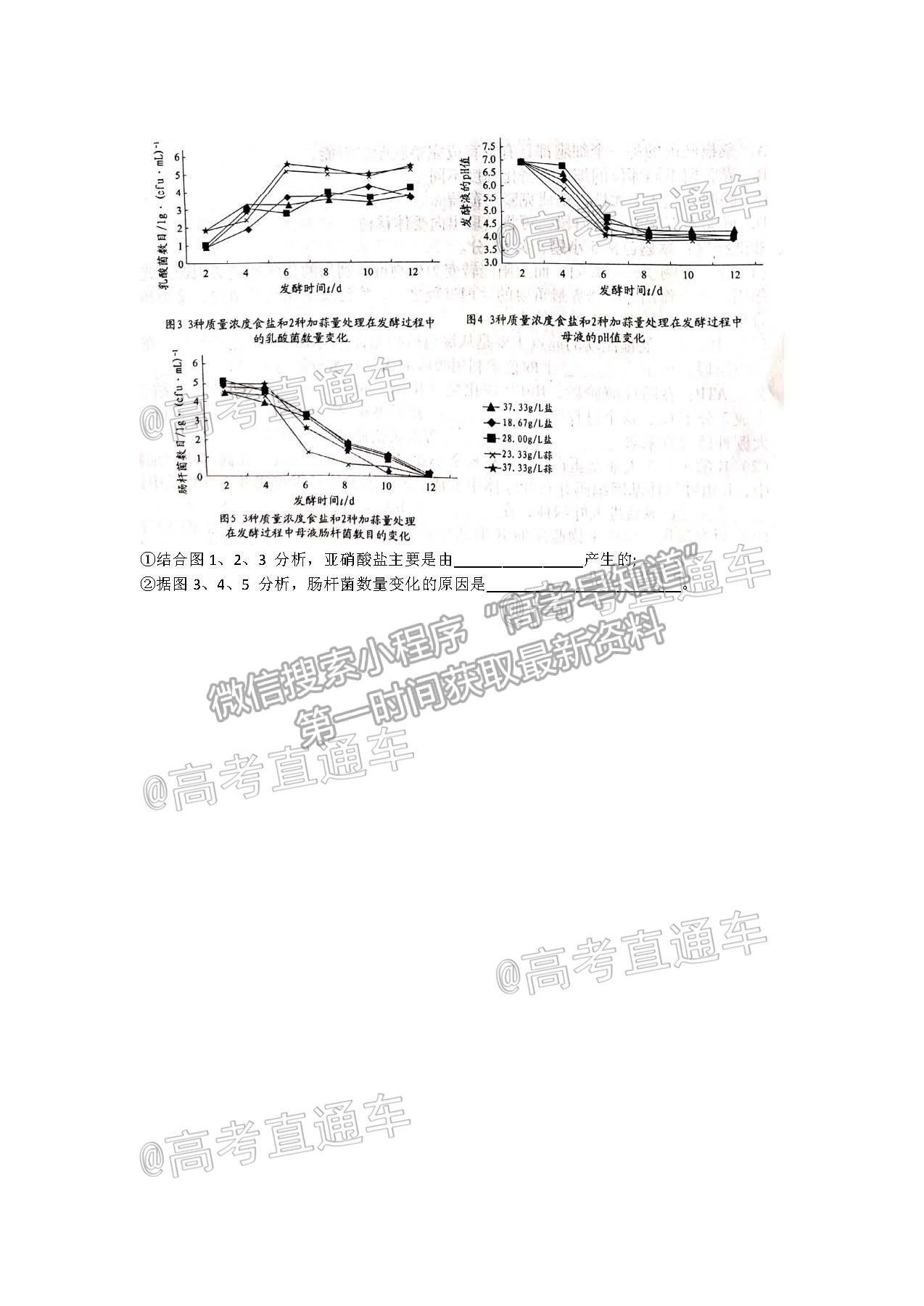 2021山東新高考質量測評聯盟4月聯考生物試題及參考答案