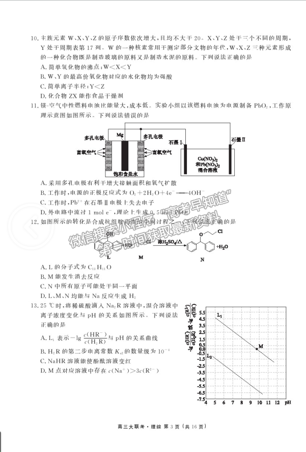 2021四川天府名校高三4月聯(lián)考理綜試題及參考答案