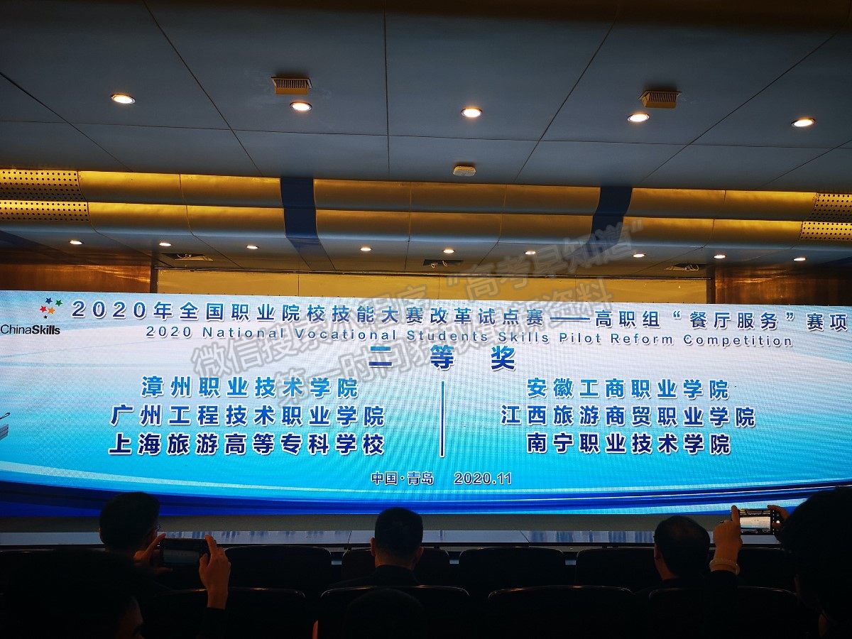 上海旅游高等专科学校学生荣获2020 年全国职业院校技能大赛改革试点赛团体二等奖