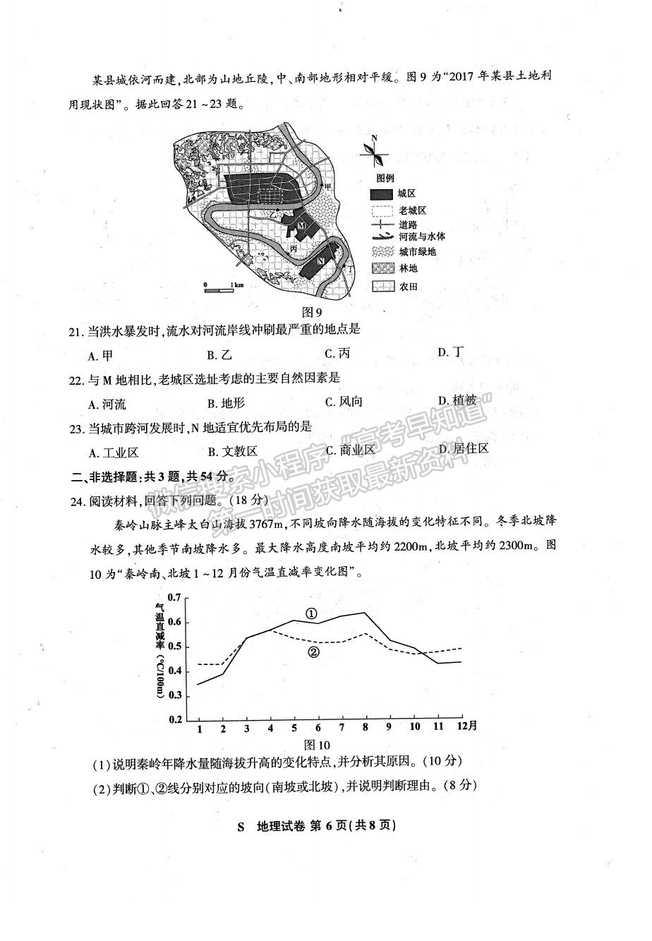 2021江蘇高三聯(lián)考地理試題及參考答案