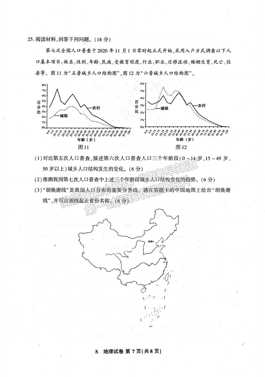 2021江蘇高三聯(lián)考地理試題及參考答案