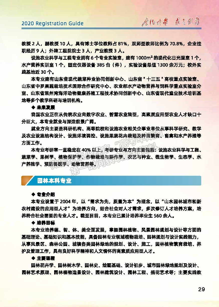 濰坊學院2020年報考指南