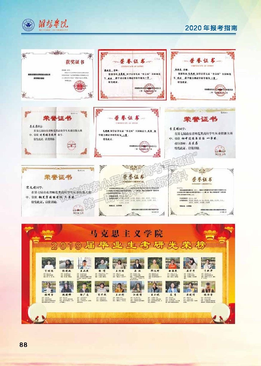 濰坊學(xué)院2020年報(bào)考指南