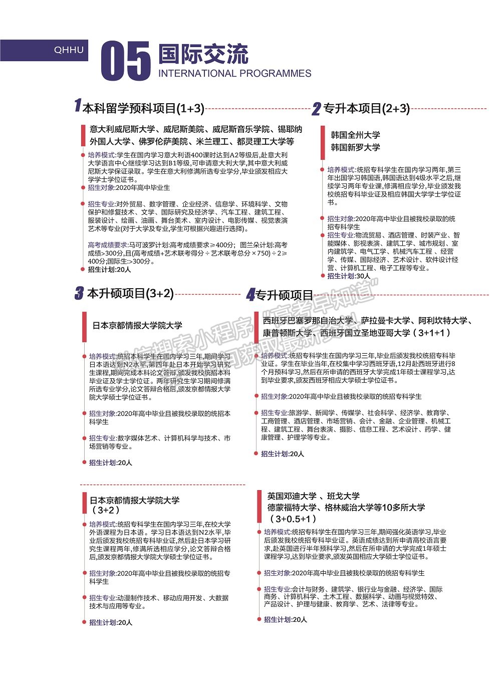 青島黃海學院2020年招生簡章