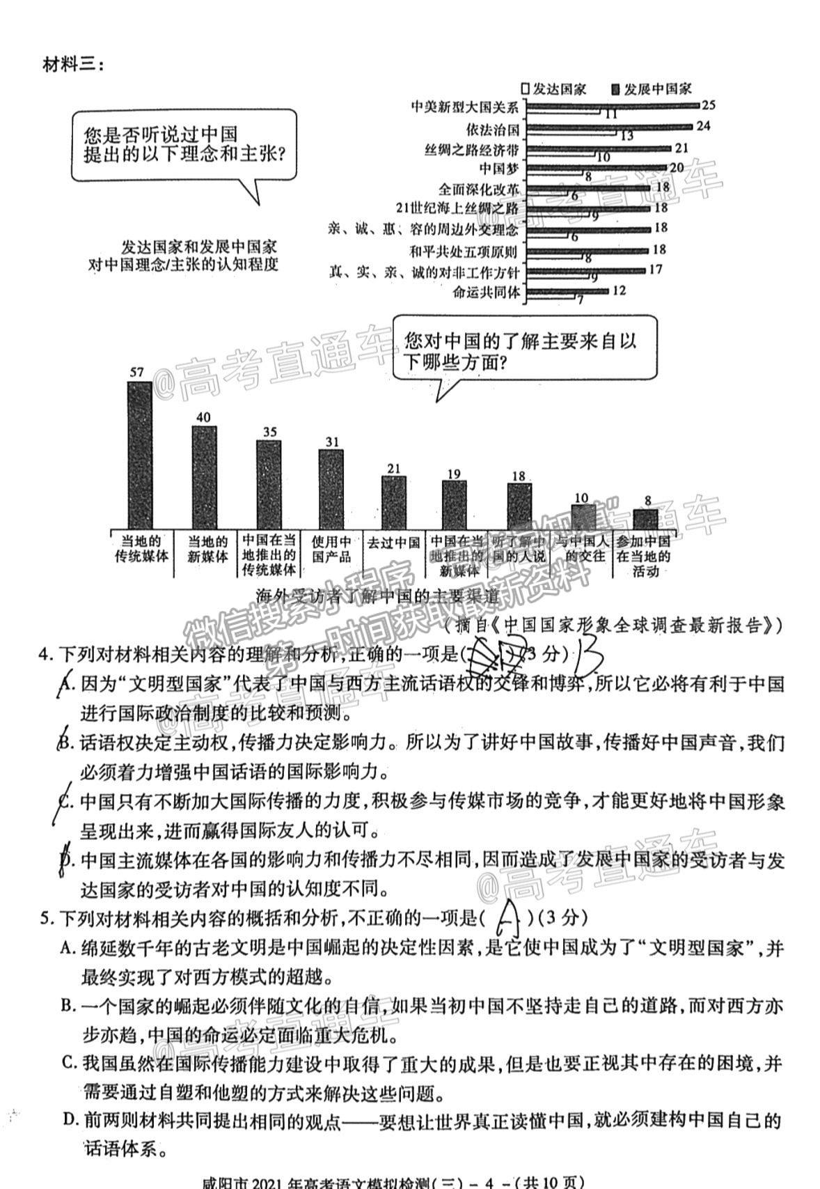 2021咸陽(yáng)三模語(yǔ)文試題及參考答案