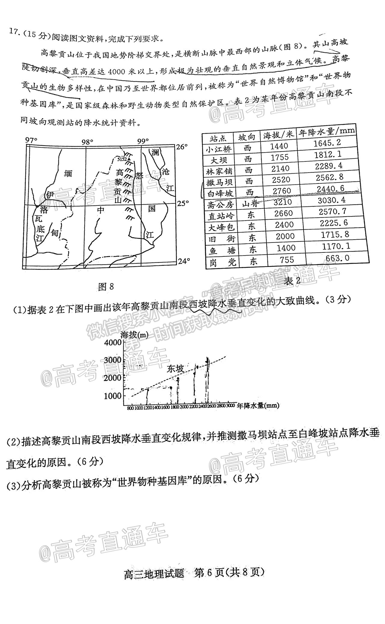 2021德州二模地理試題及參考答案