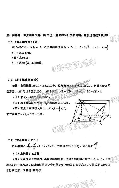 2021湖南婁底高考仿真模擬考試數(shù)學試題及參考答案