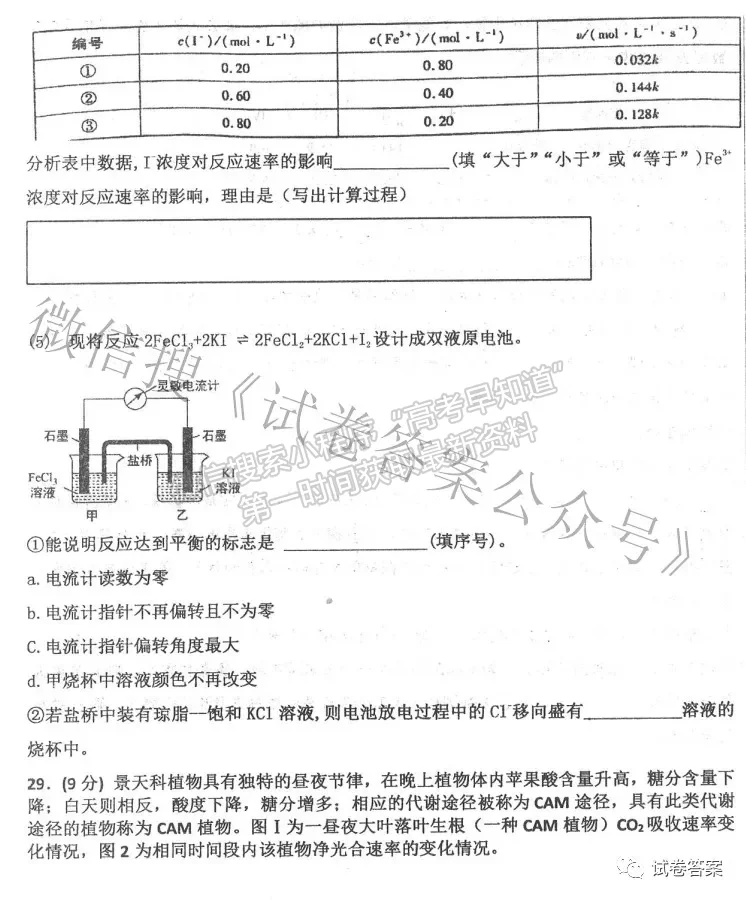 2021年衡水中學(xué)高三一模理綜試題及參考答案