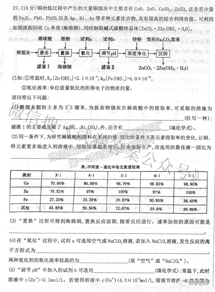 2021年衡水中學(xué)高三一模理綜試題及參考答案