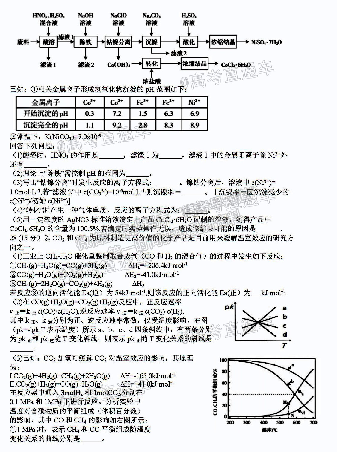 2021蕪湖二模理綜試題及參考答案