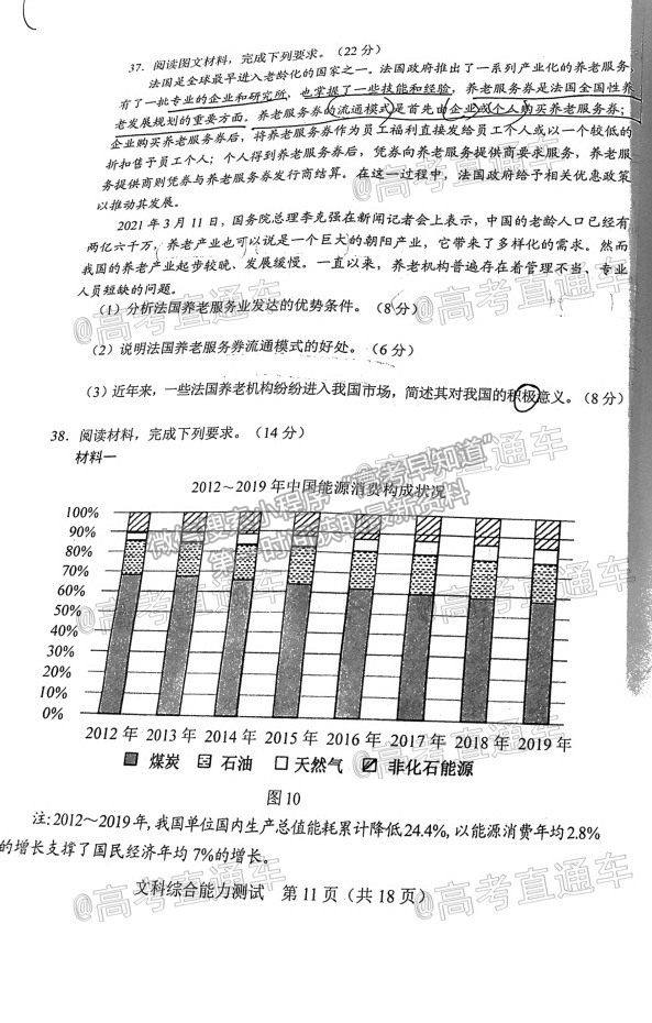 2021長春四模文綜試題及參考答案