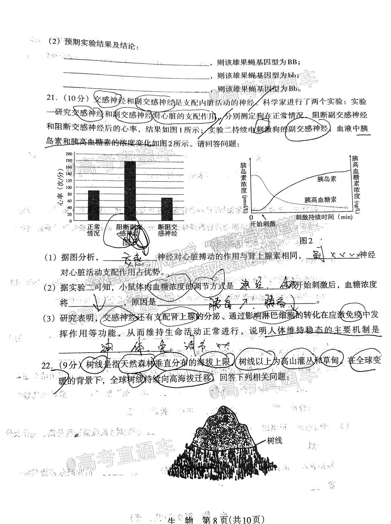 2021石家莊二模生物試題及參考答案