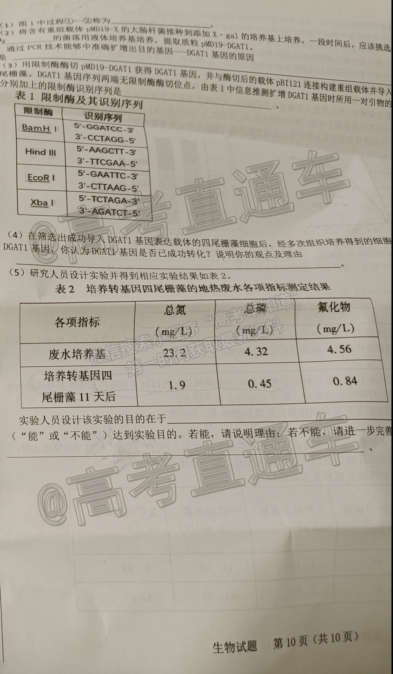 2021山東中學聯(lián)盟高三考前熱身押題生物試題及參考答案