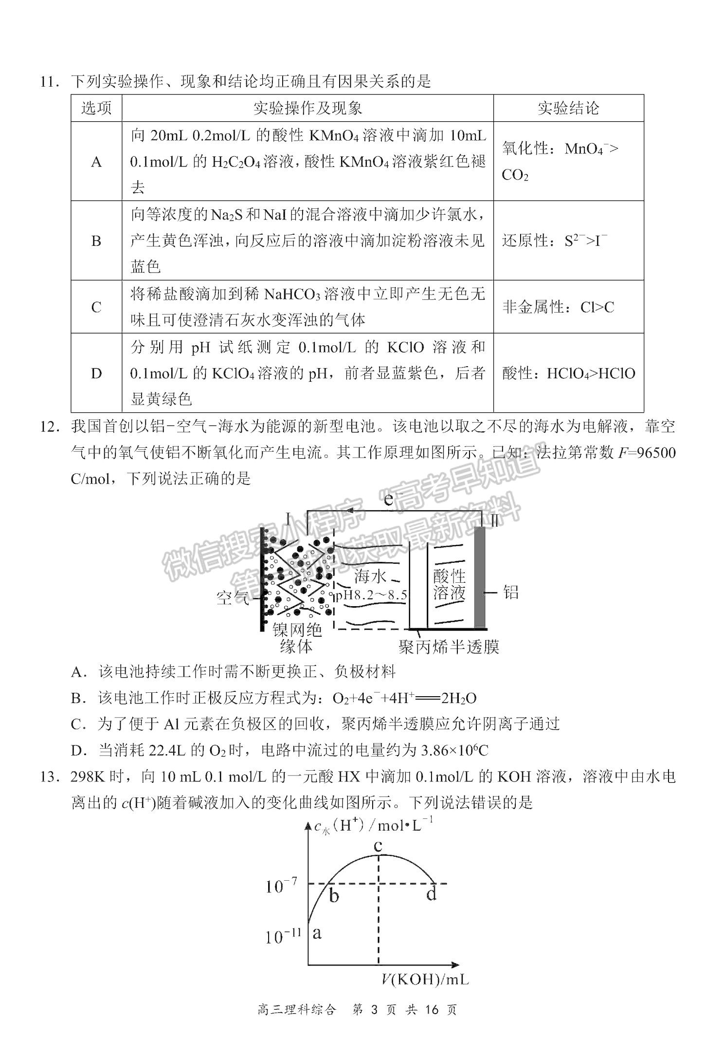 2021全國(guó)百?gòu)?qiáng)名校領(lǐng)軍考試高三5月聯(lián)考理綜試題及參考答案