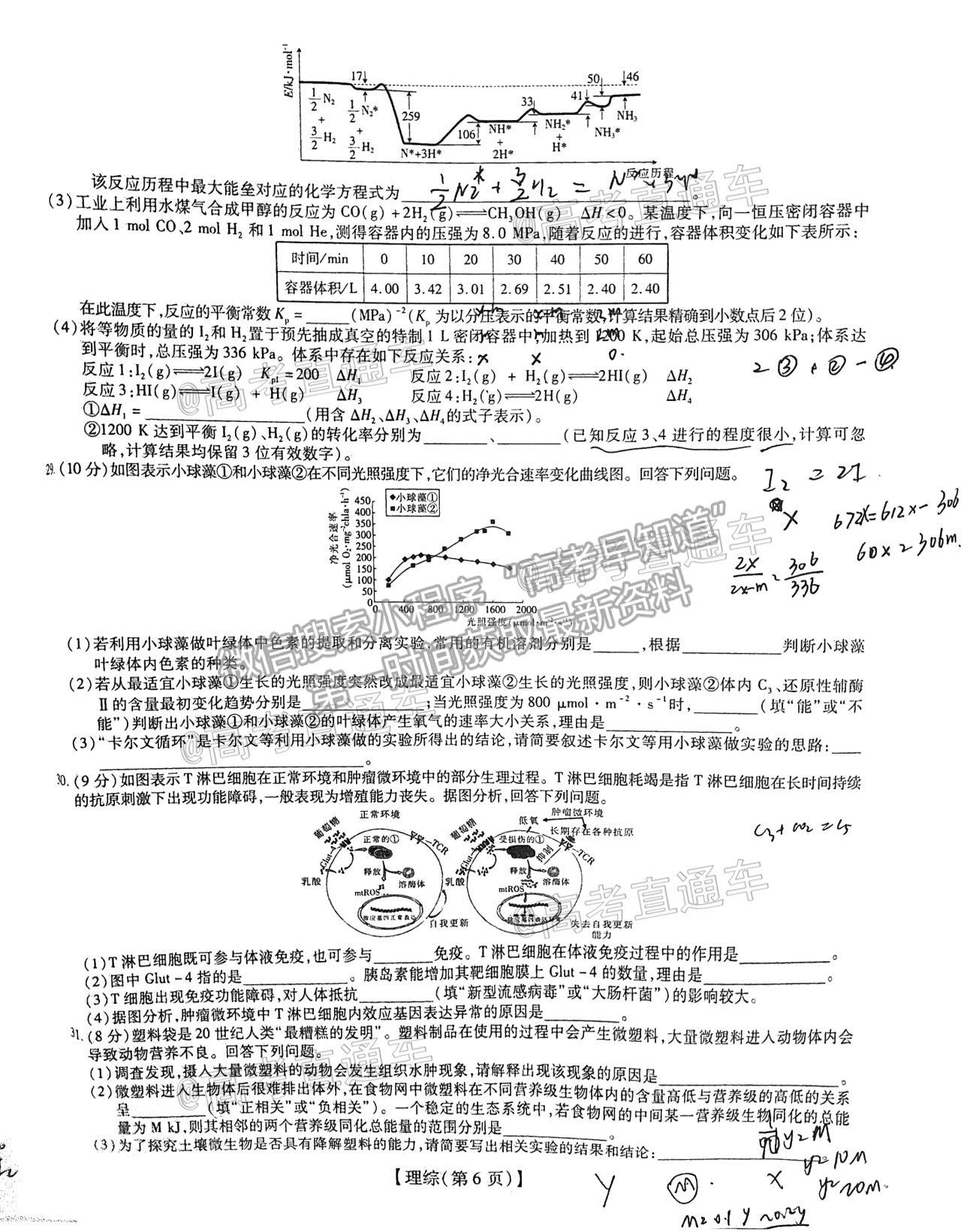 2021江西穩(wěn)派高三5月聯(lián)考理綜試題及參考答案