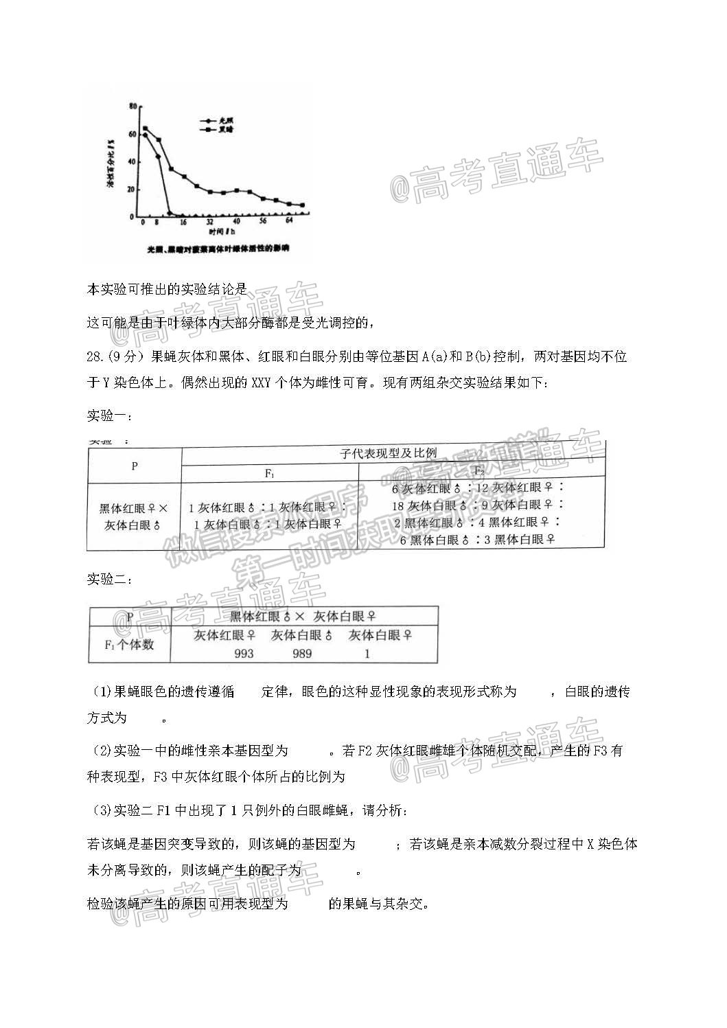 2021浙江五校高三5月聯(lián)考生物試題及參考答案