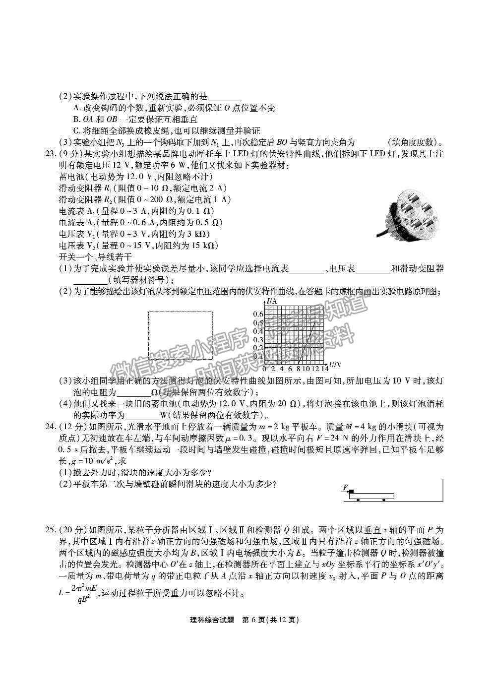 2021合肥市一六八中學(xué)高三5月最后一卷理綜試題及答案