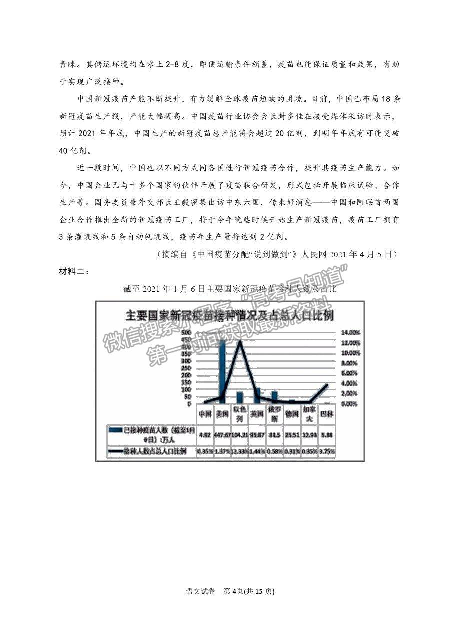 2021銀川一中高三四模語(yǔ)文試題及參考答案