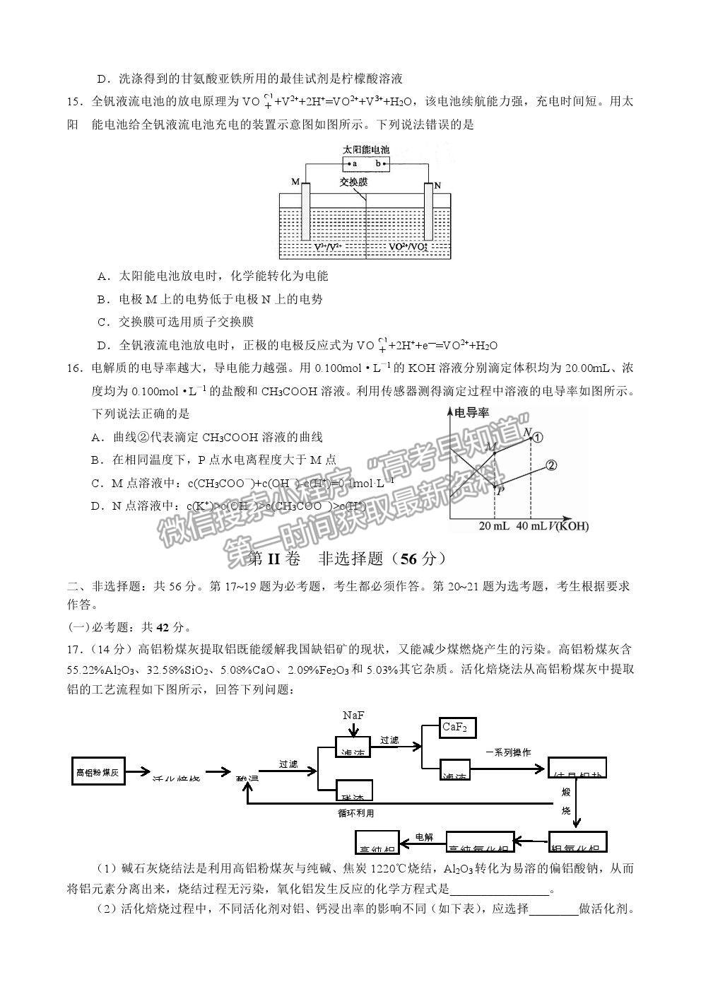 2021佛山市石門中學(xué)高三高考模擬化學(xué)試題及參考答案