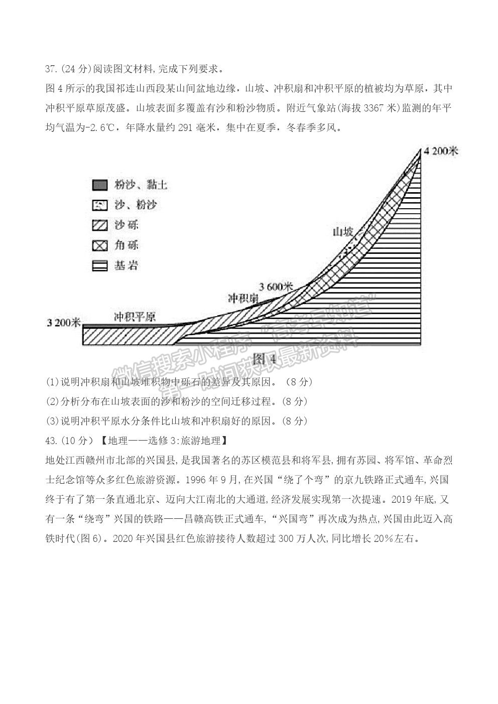 2021全國二卷/ 全國Ⅱ卷（甲卷）文綜真題及參考答案