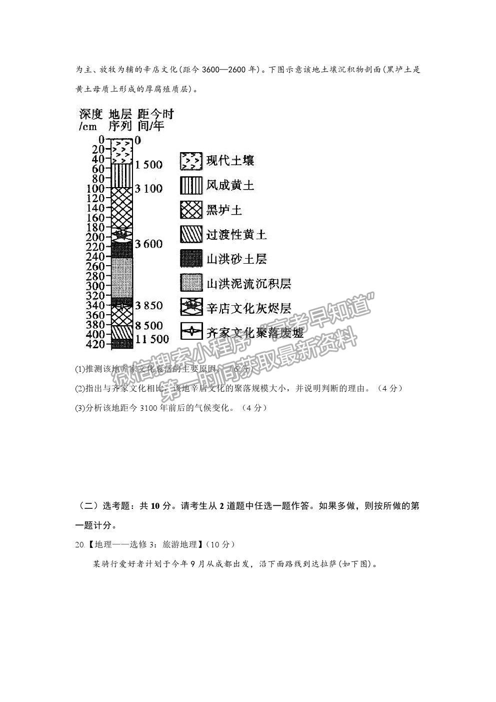 2021湖南省高三新高考考前押題最后一卷地理試卷及答案