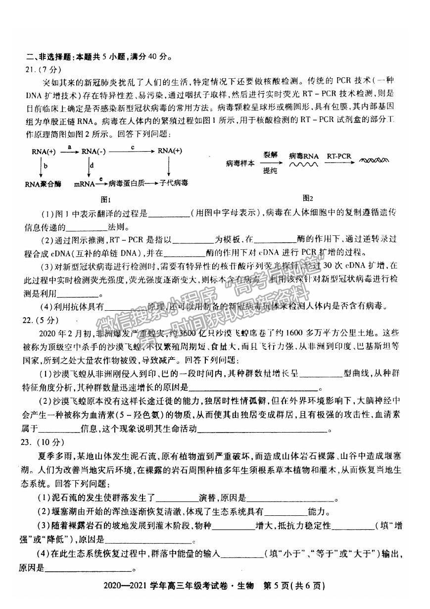 2021安徽省池州市高三上學(xué)期12月大聯(lián)考物理試卷及答案