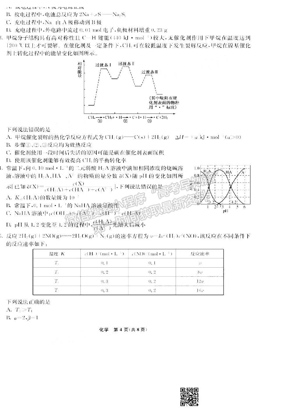 2021河北五個一名校聯(lián)盟高三二診化學(xué)試題及參考答案