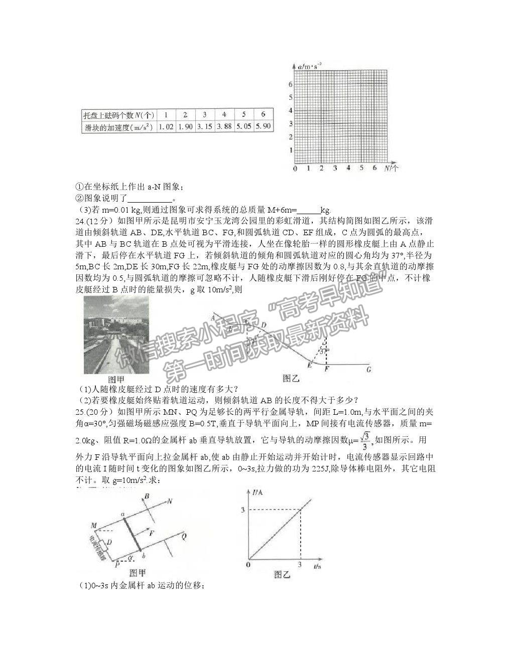 2021昆明一中高三第七次仿真模擬考試?yán)砭C試題及參考答案