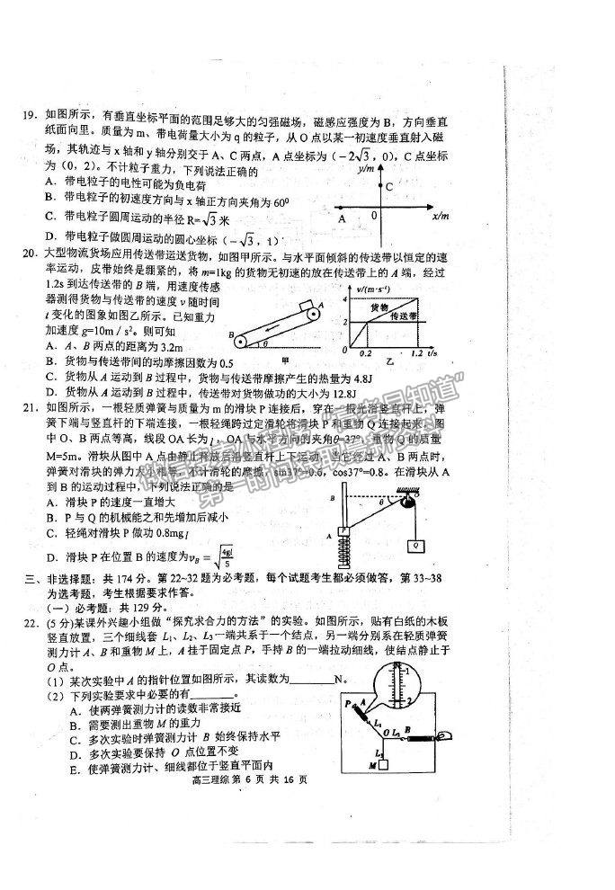 2021內(nèi)蒙古赤峰市高三4.20模擬考試?yán)砭C試題及參考答案