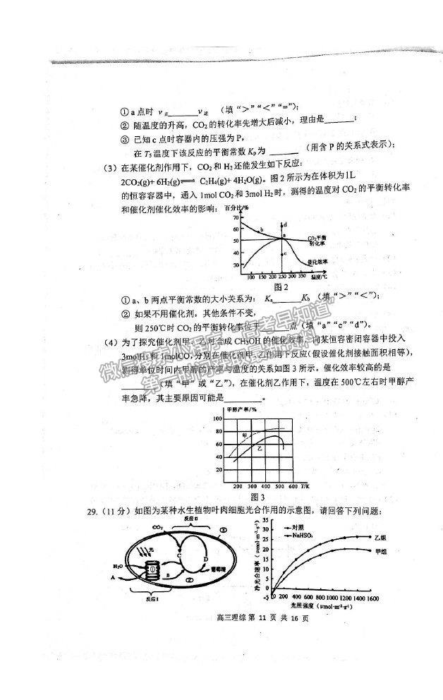 2021內(nèi)蒙古赤峰市高三4.20模擬考試?yán)砭C試題及參考答案