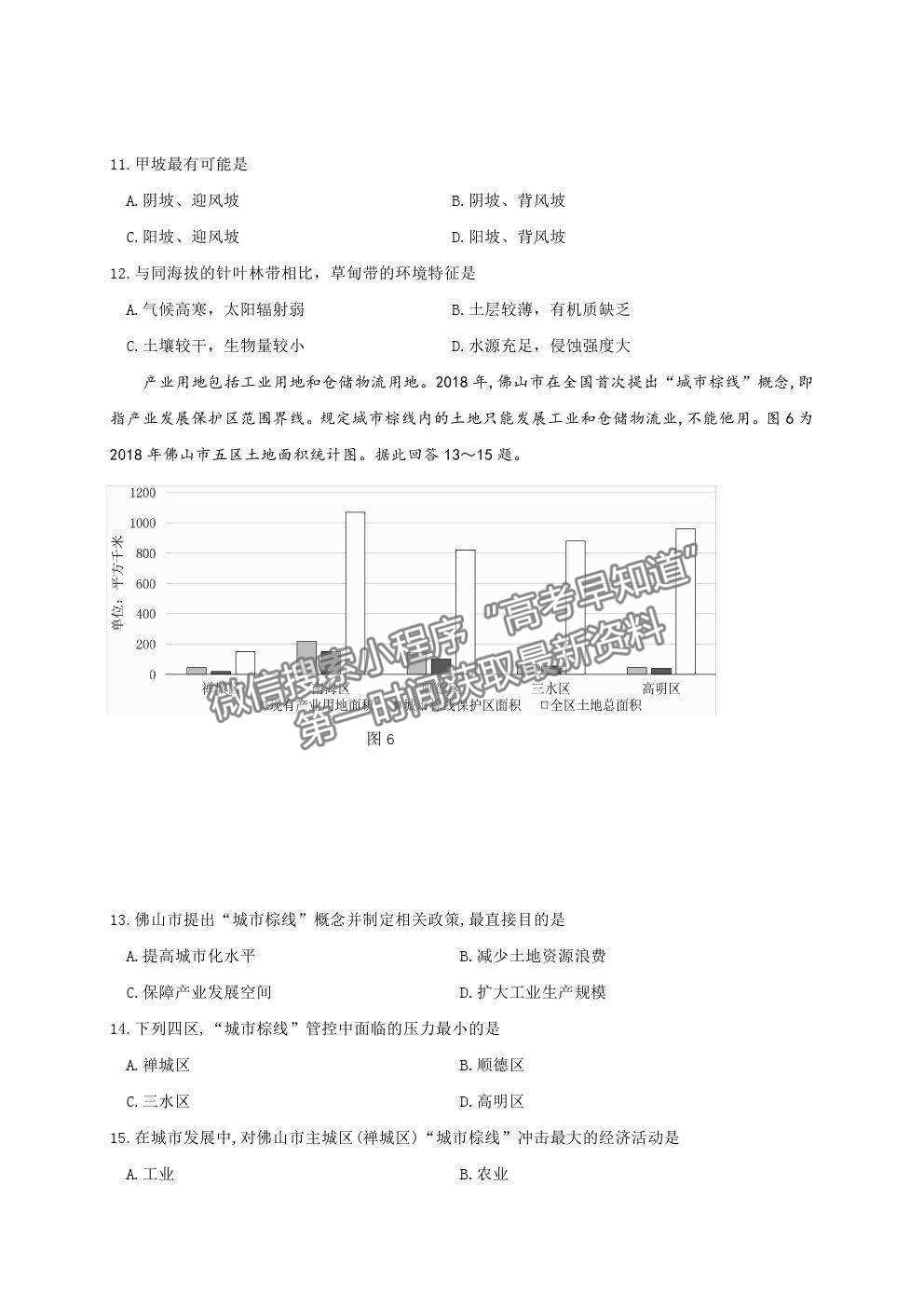 2021江蘇省連云港市高三考前模擬（一）地理試題及答案