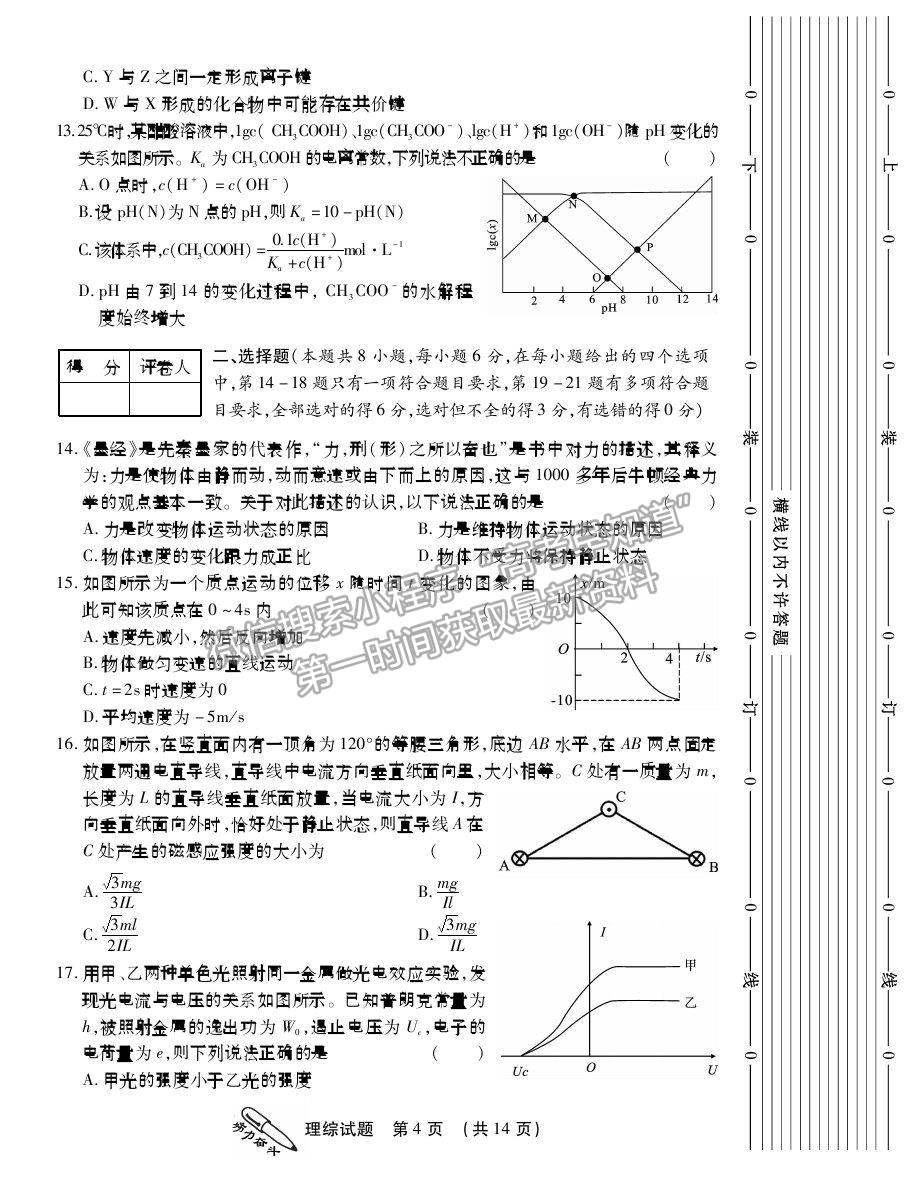 2021榆林高三一模文綜試題及參考答案（已完結(jié)） 2021榆林高三一模理綜試題及參考答案