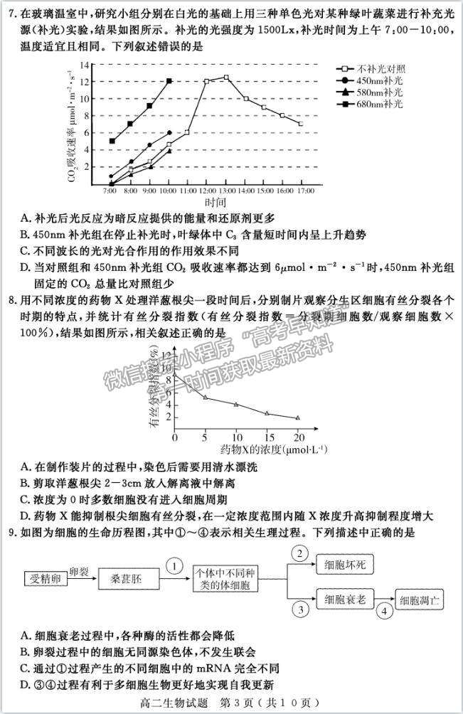 2021濟寧市高二下學(xué)期期末考生物試題及參考答案