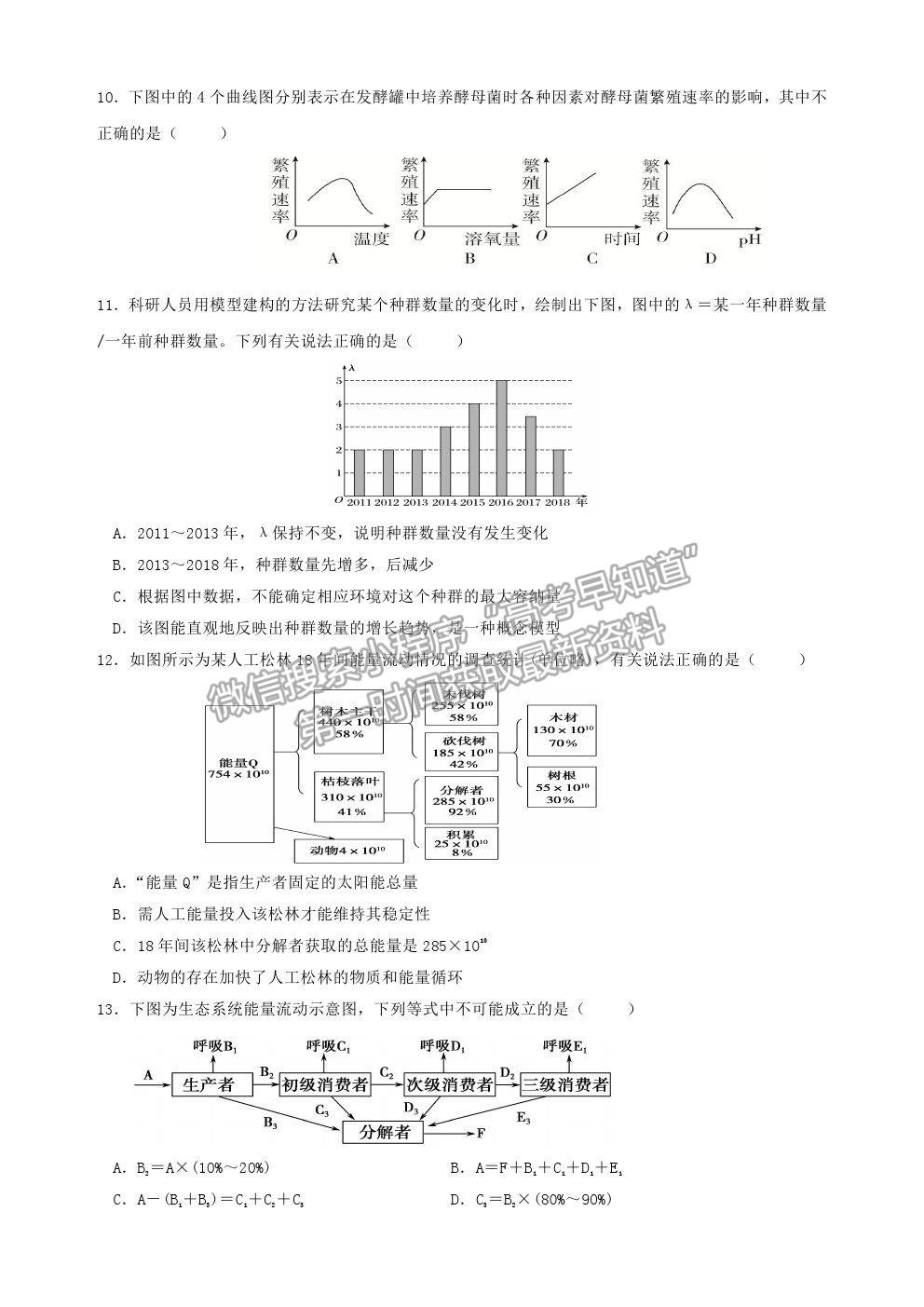 2021重慶市清華中學(xué)高二5月月考生物試題及參考答案