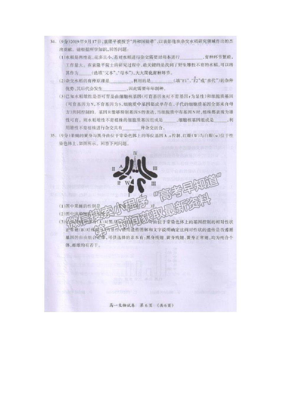 2021桂林市高一下學(xué)期期末質(zhì)檢生物試題及參考答案