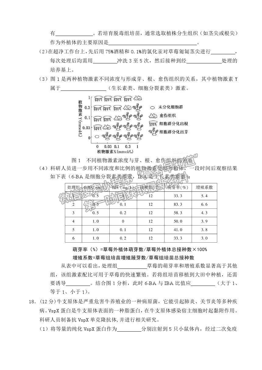 2021北京市延慶區(qū)高二下學期期中考試生物試題及參考答案