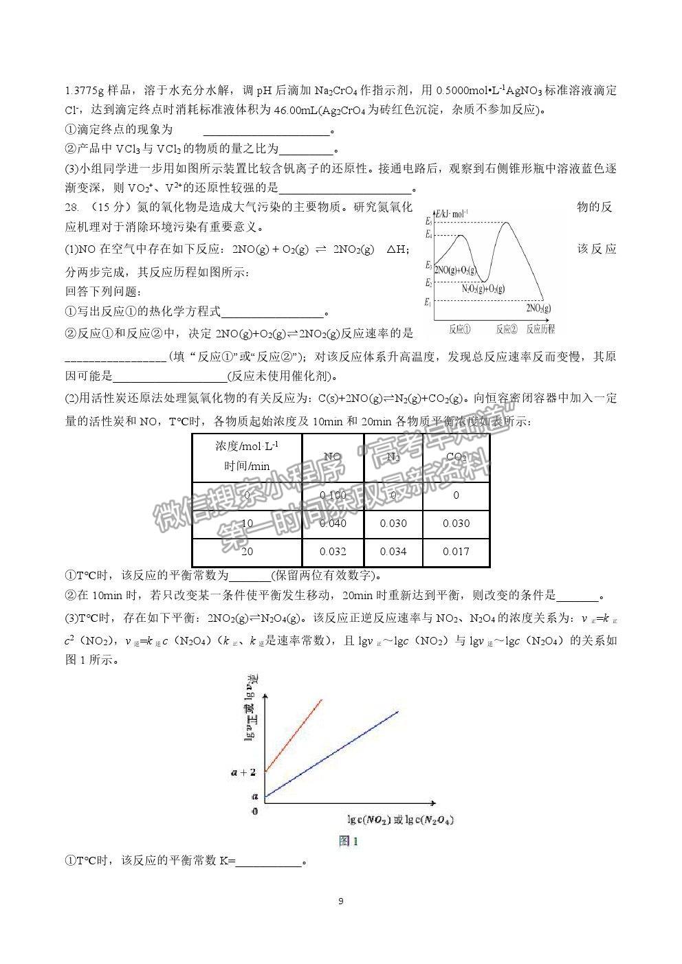 2021鄭州市中牟縣第一高級(jí)中學(xué)高三全真模擬（四）考試?yán)砭C試卷及答案