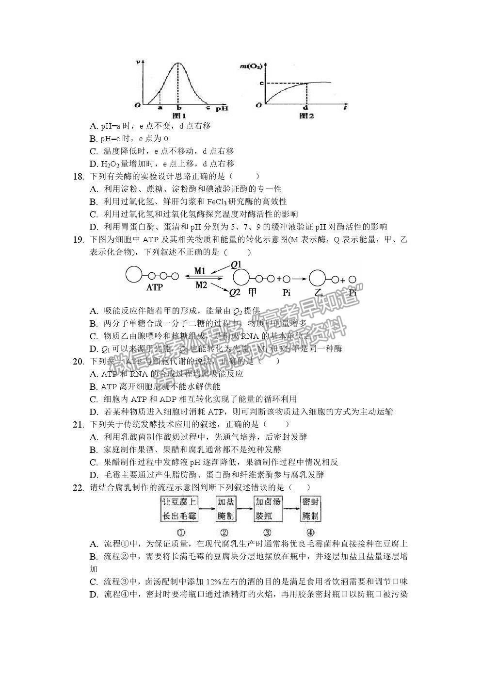 2021長春市第二實驗中學高二下學期期末考試生物試卷及答案